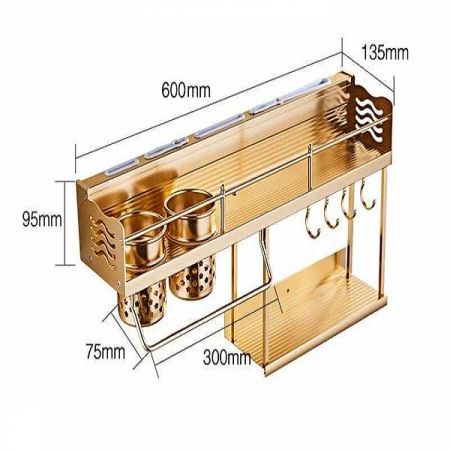 Golden Kitchen Shelf-1127
