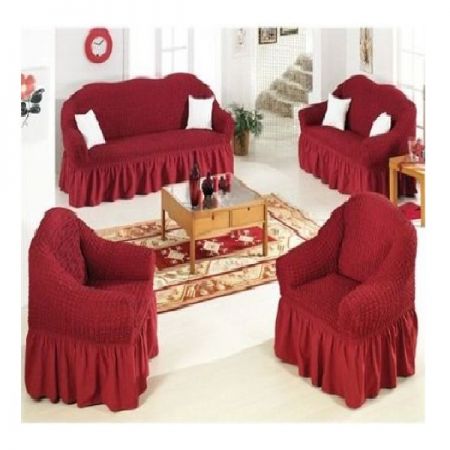 Maroon 3+2+1+1 Seat's Sofa Cover