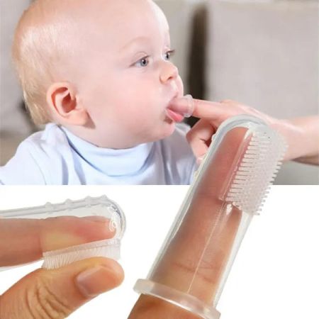 2 Pis Silicone Baby Tooth Brush