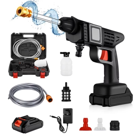 Rechargeable Car Washer Spray Gun - Black