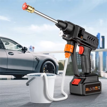 Rechargeable Car Washer Spray Gun - Black